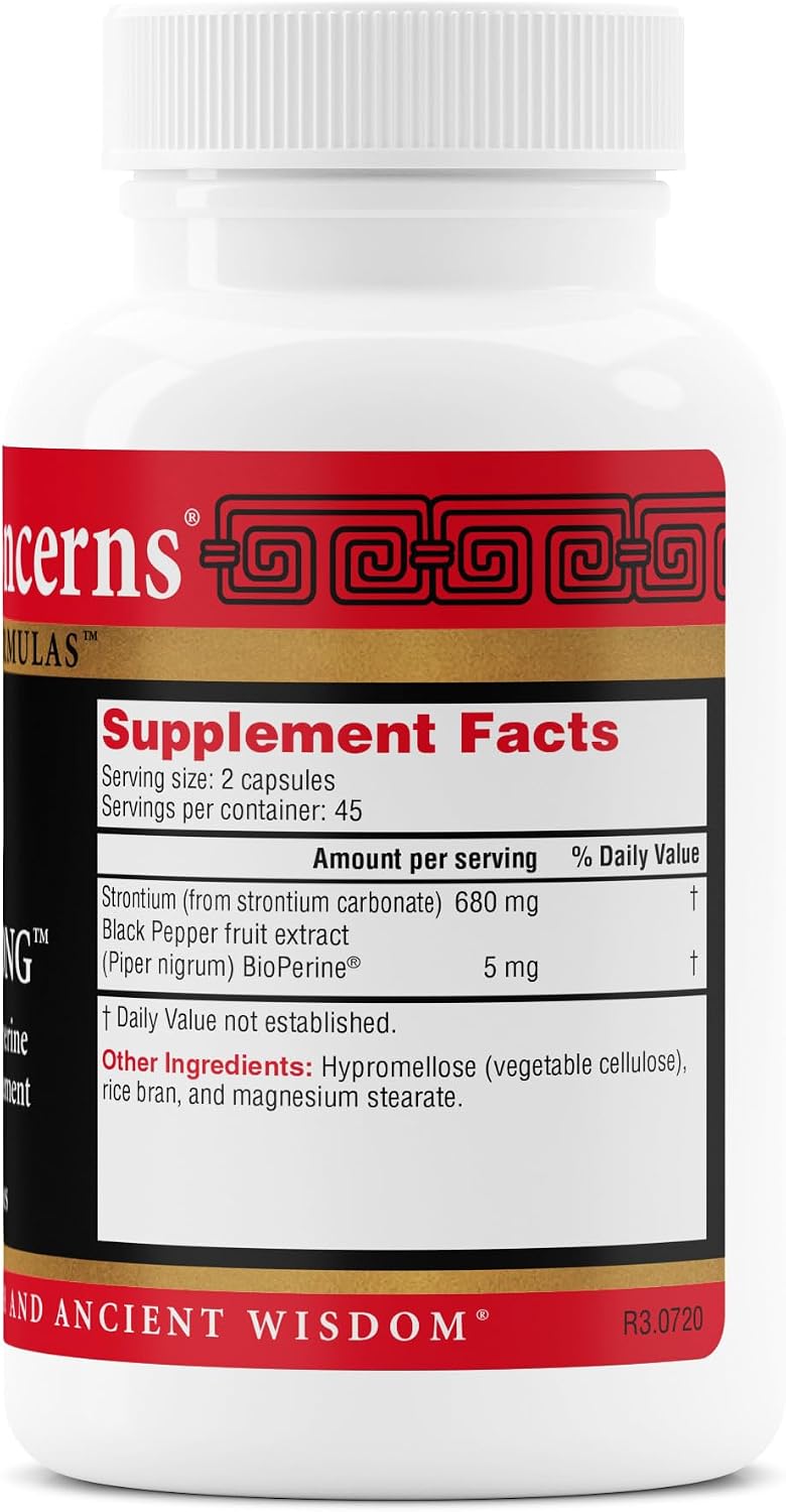 Health Concerns BioStrong – Estroncio y Hierbas Chinas para la Densidad Ósea – 90 Cápsulas