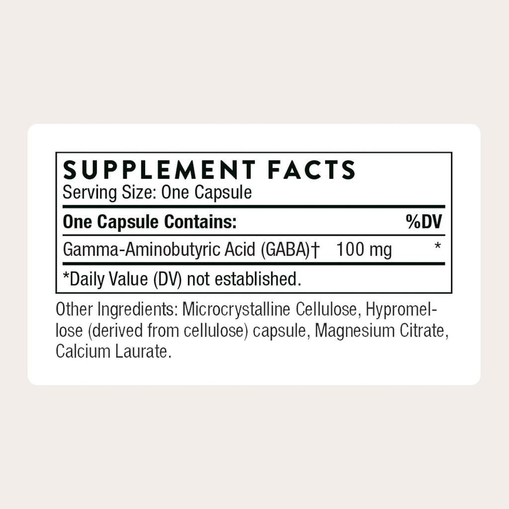 THORNE PharmaGABA-100 – 100 mg de GABA natural – 60 cápsulas