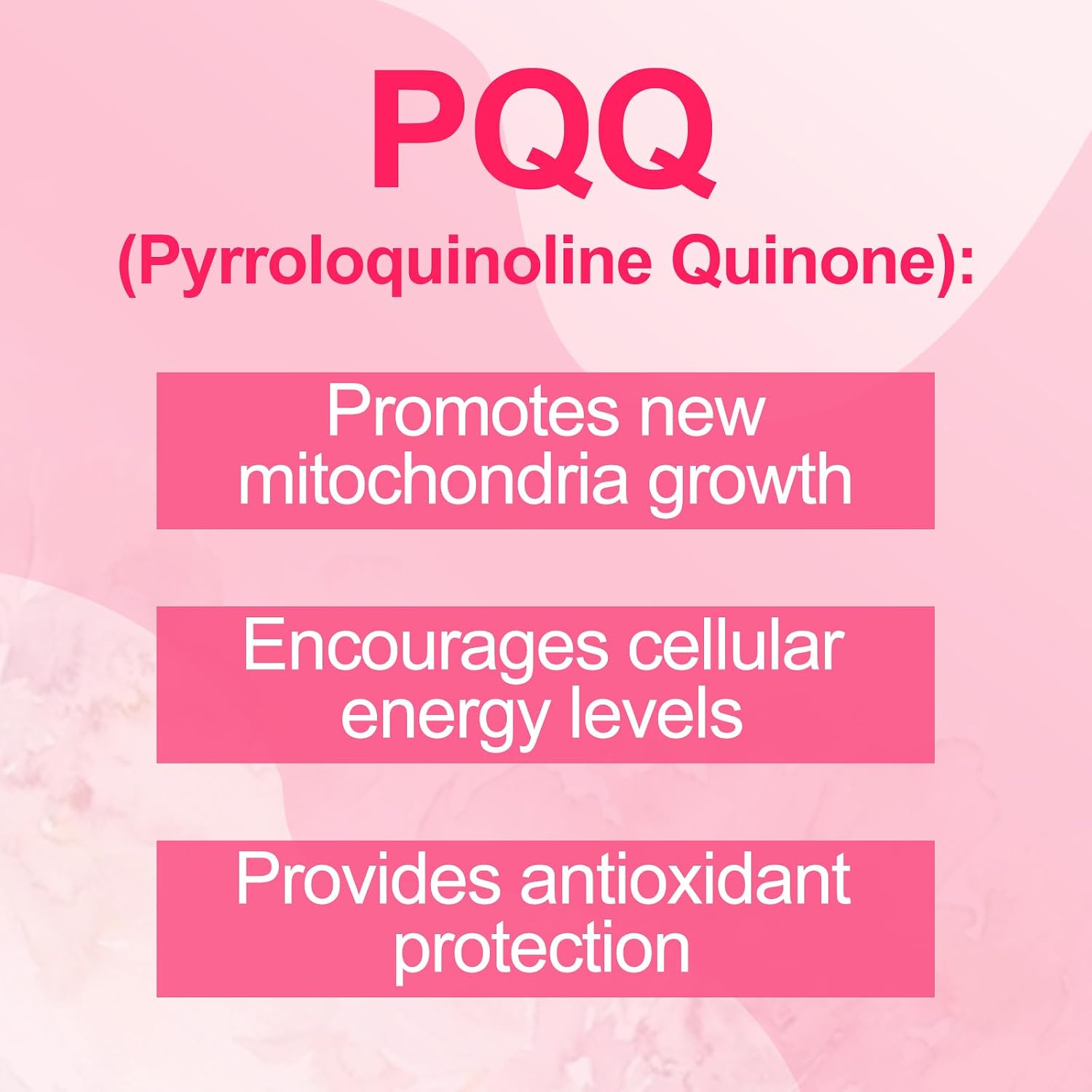 PQQ 20mg con Colágeno, Nicotinamida, Astaxantina y Ácido Hialurónico | JulyDeer