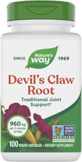 Nature's Way Garra del Diablo, Apoyo Articular Tradicional, 960 mg por Dosis de 2 Cápsulas, Sin Gluten, No-GMO, 100 Cápsulas Veganas