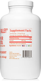 Sunshine Valley Super Inositol Powder – 454 g (16 oz) – Complemento alimenticio en polvo sin sabor