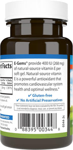 Carlson E-Gems, 400 UI (268 mg) de Vitamina E, 90 Cápsulas Blandas