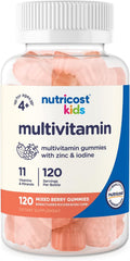 Nutricost Gomitas Multivitamínicas para Niños - 120 Gomitas Sabor Frutos Rojos - Sin Gluten, No-GMO, Vegetariano