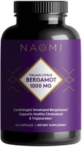 NAOMI Bergamota Italiana 1000mg Extra Fuerte - BergAmore® Patented - 60 Cápsulas Vegetales