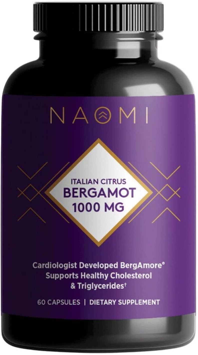 NAOMI Bergamota Italiana 1000mg Extra Fuerte - BergAmore® Patented - 60 Cápsulas Vegetales
