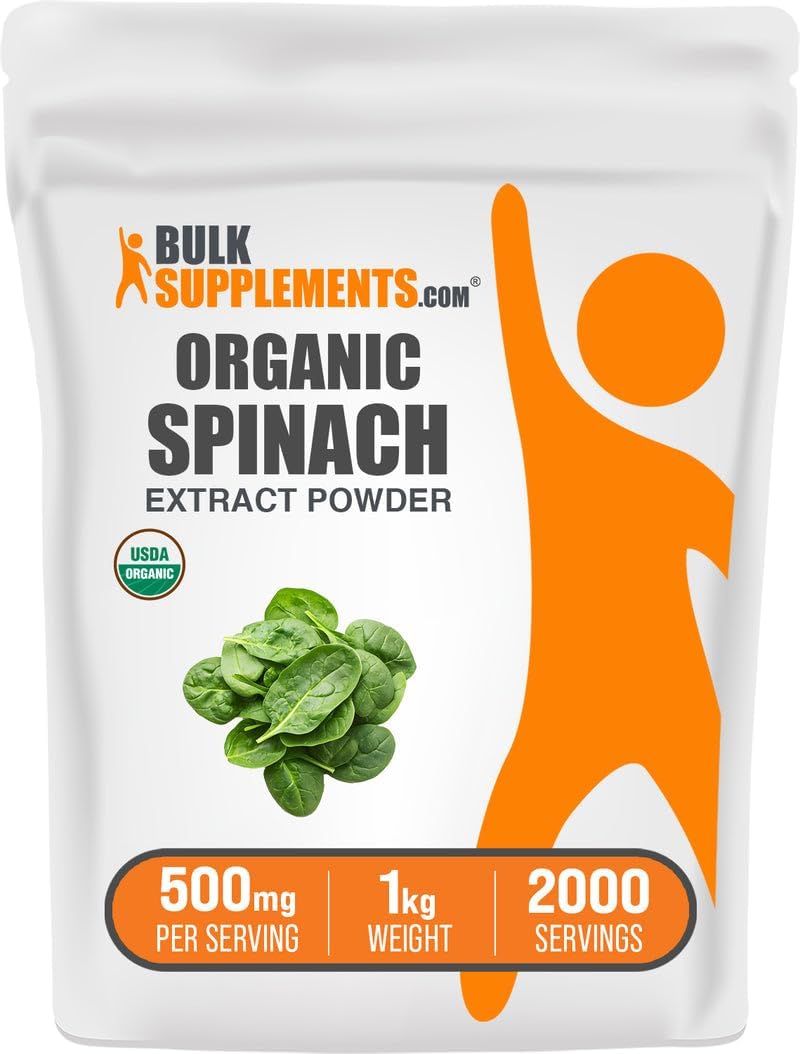 BulkSupplements.com Organic Spinach Extract Powder - 100g (3.5 oz)