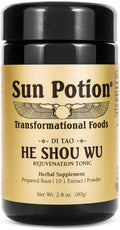 Sun Potion He Shou Wu en polvo – Extracto concentrado 10:1 200g – Raíz de Fo-Ti (Polygonum multiflorum) – Tónico tradicional chino