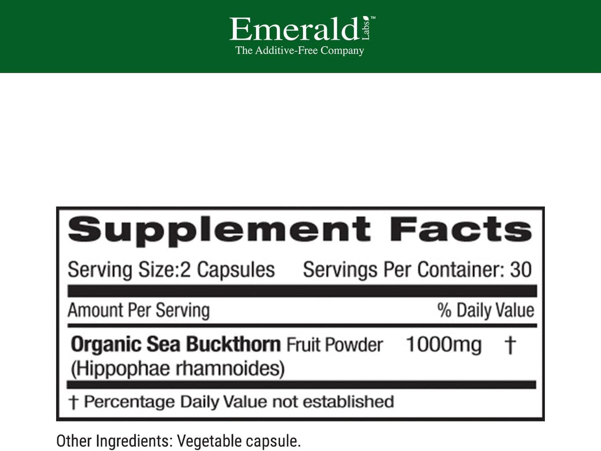 EMERALD LABS Espino Amarillo - Complemento – Vitamina E: Protege las células frente al estrés oxidativo y – Image 2