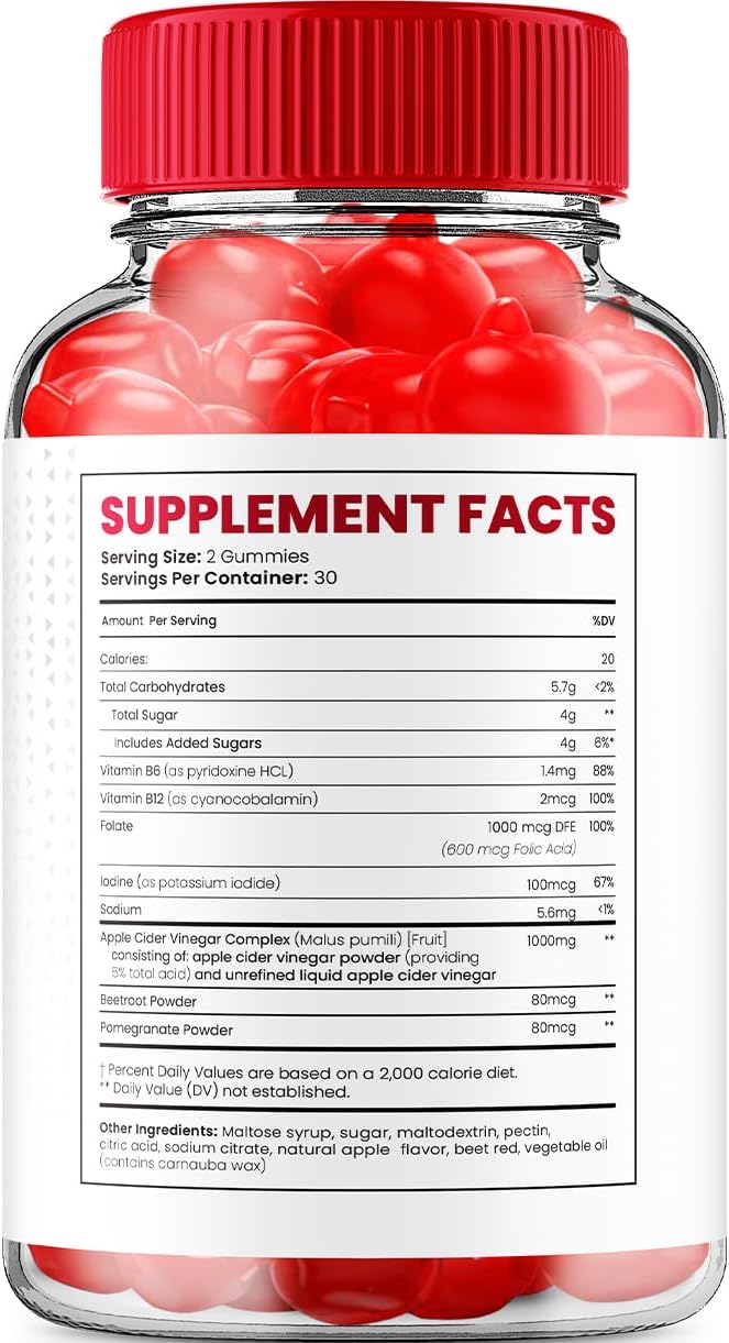 X10 Boost Keto ACV Gummies - Gominolas Keto con Vinagre de Manzana y B12 (60 Gominolas)