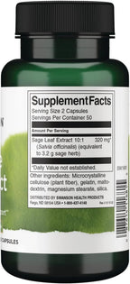 Swanson Extracto de Salvia, 160 mg, 100 Cápsulas (Paquete de 2)
