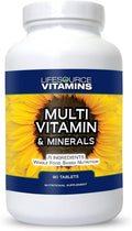 LifeSource Vitamins Multivitamínico y Minerales de Alimentos Integrales con 71 Ingredientes Naturales, 90 Comprimidos