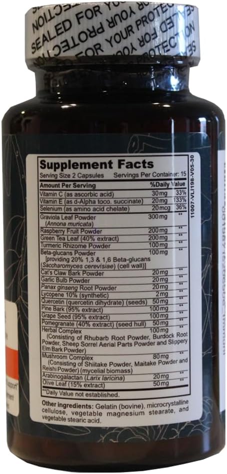 Immuni - Apoyo Inmunitario - Vitaminas C y E con Extractos Naturales - 30 Cápsulas