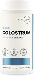 Type Zero Suplemento de Calostro Bovino (500mg) 180 Cápsulas