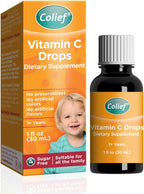 Colief Vitamin C Drops – Gotas de vitamina C para bebés y niños, 600 gotas
