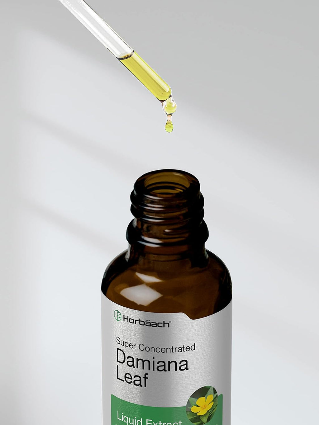 Horbäach Damiana Leaf Herb Tincture - 60 ml - Alcohol-Free Liquid Extract