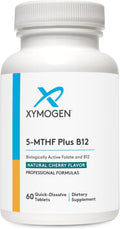 XYMOGEN 5-MTHF Plus B12 - Folato y Vitamina B12 Activos - 60 Comprimidos