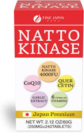 Nattokinase 4000 FU - Derivado de Natto Japonés - 240 Comprimidos - FINE JAPAN