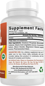 Best Naturals Inositol 1000 mg, 120 comprimidos – También llamado vitamina B8