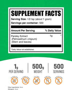 BulkSupplements.com Perejil en Polvo Extracto - Suplemento Antioxidante, 500g