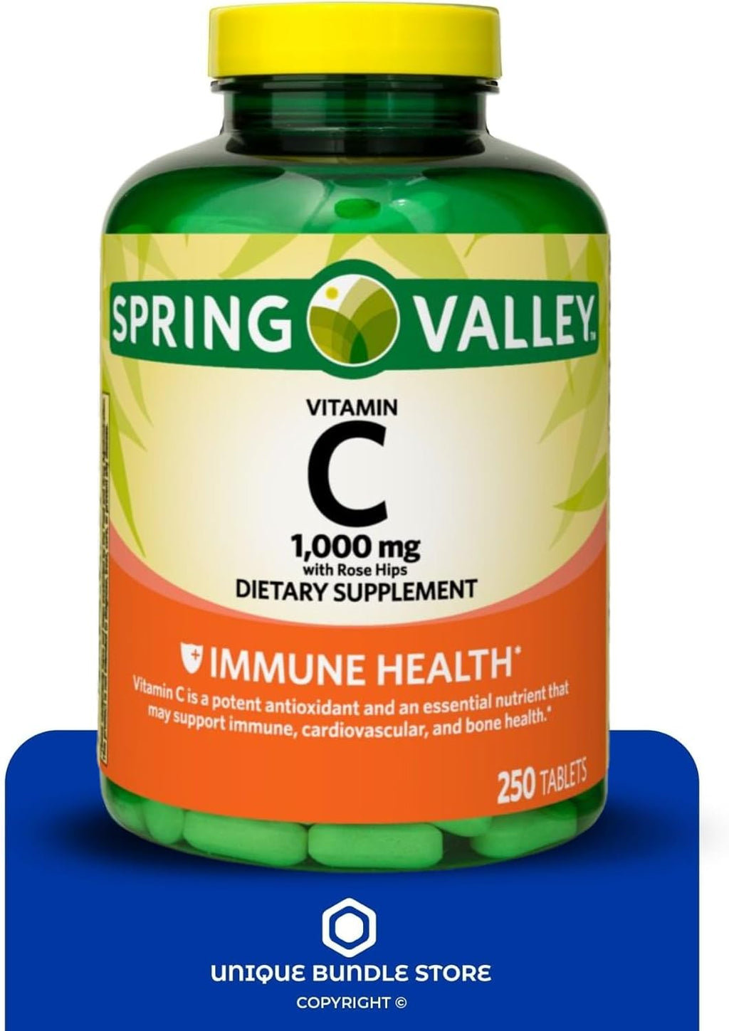 Vitamina C 1000 mg con Rosa Mosqueta – 250 Comprimidos – Pack de 3