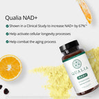 Qualia NAD+ Suplemento — Nicotinamida Ribósido (NIAGEN), Niacina, Niacinamida (1 Mes)