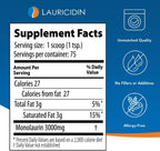 Lauricidin – The Original Monolaurin Supplement – 3000 mg per serving – 227 g per jar (Essential Immune and Digestive Health Support)