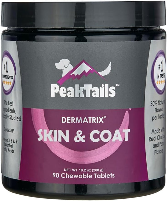 Kala Health PeakTails Suplemento para Piel y Pelaje para Perros – 90 Comprimidos Masticables