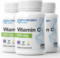 Puregen Labs Vitamina C 250 mg – 600 Comprimidos (3 Paquetes)