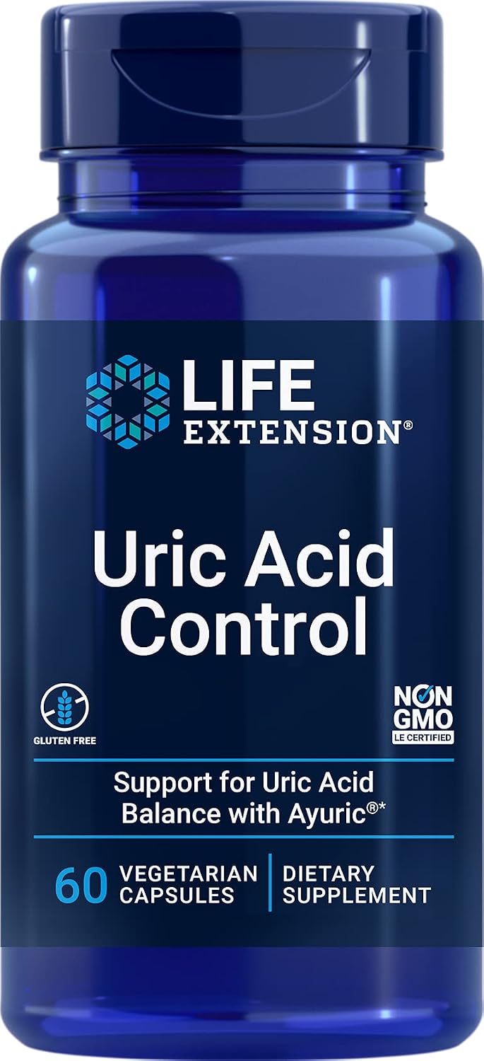 Life Extension Control de Ácido Úrico, 60 Cápsulas Vegetales