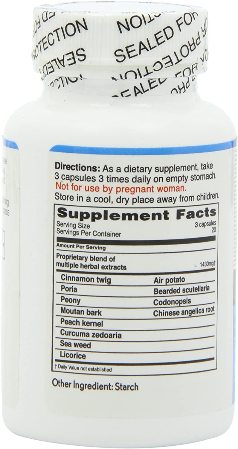 Balanceuticals Ovary & Uterus Clean, 500 mg Cápsulas, Suplemento Dietético, 60 cápsulas por envase (Paquete de 2)