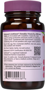 BlueBonnet Earth Sweet Vitamina B12 1000 mcg y Ácido Fólico 400 mcg - 90 Comprimidos Masticables - Vegano, Sin Gluten