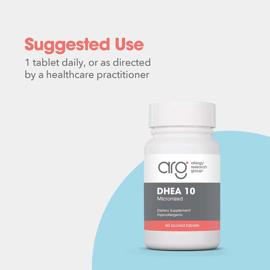 Allergy Research Group DHEA 10 Matriz Lipídica Micronizada - 10 mg, 60 Cápsulas