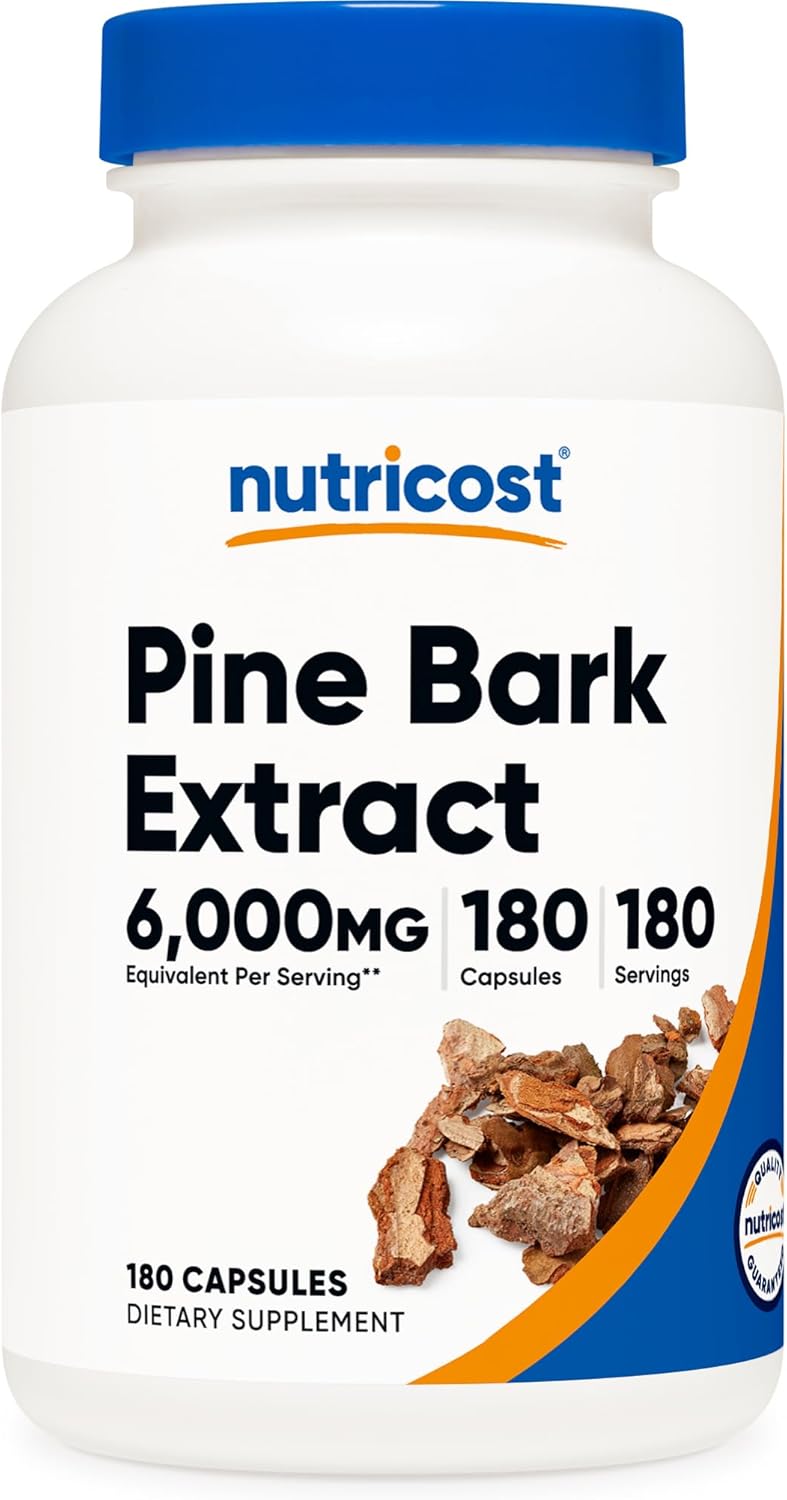 Nutricost Extracto de Corteza de Pino, 300mg, 180 Cápsulas