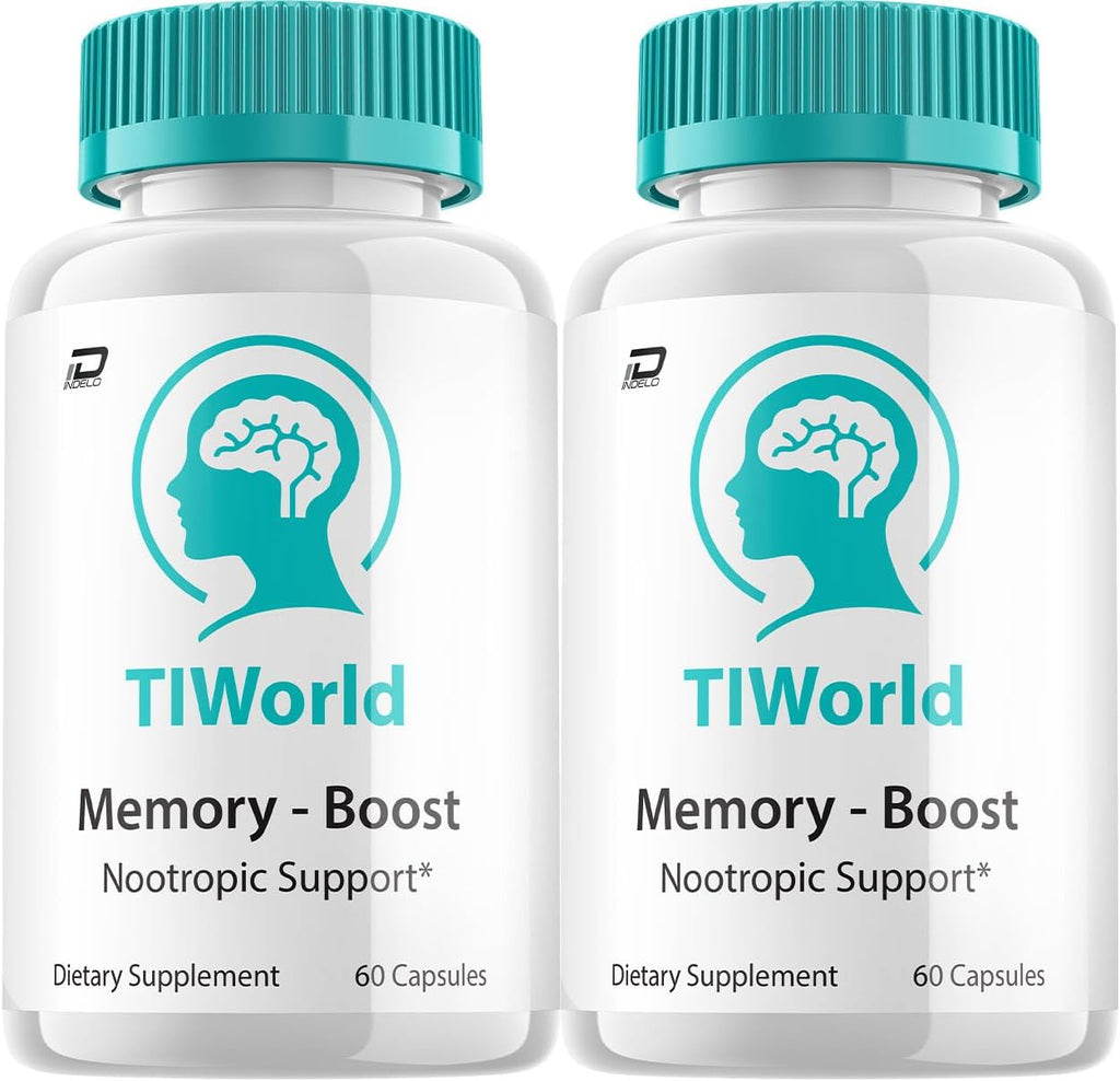 Tiworld Cápsulas de Suplemento Cerebral – Fórmula Máxima Potencia Totalmente Natural, Píldoras de Enfoque y Soporte Nootrópico (2 Paquetes – 120 Cápsulas)