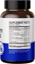 HUJ High-Activity B Vitamins - Complejo de 8 Vitaminas B con Inositol y D-Chiro Inositol - 60 Cápsulas