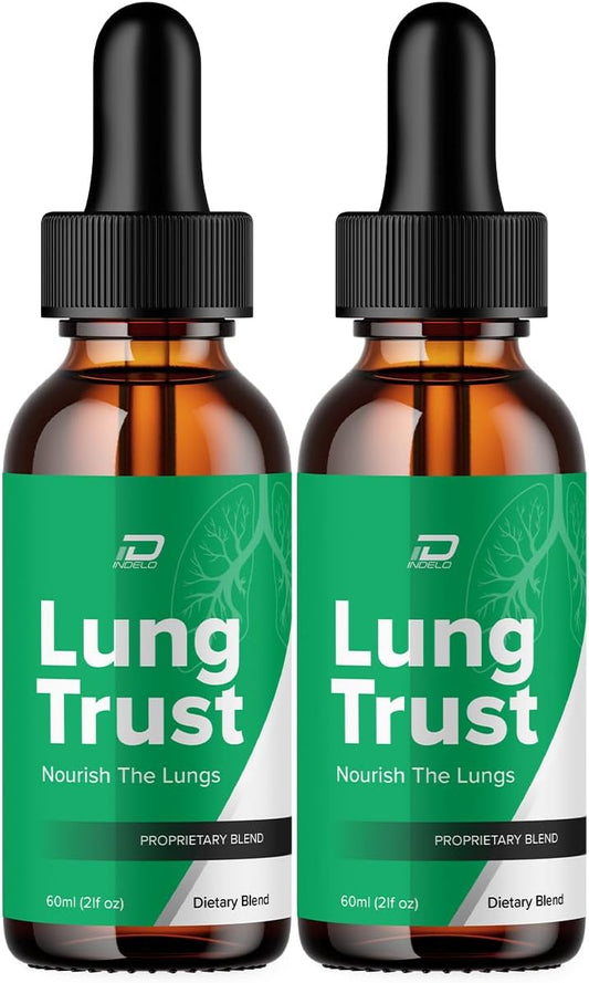 Lung Trust Gotas Líquidas - Suplemento Herbal para la Salud Respiratoria (2 Pack)