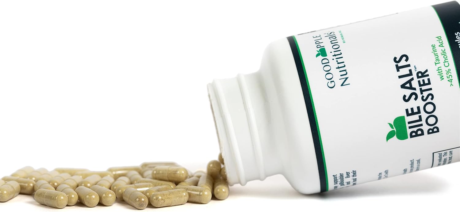 GoodApple Bile Salts Booster – Sales Biliares con Ox Bile y Taurina – 180 Cápsulas