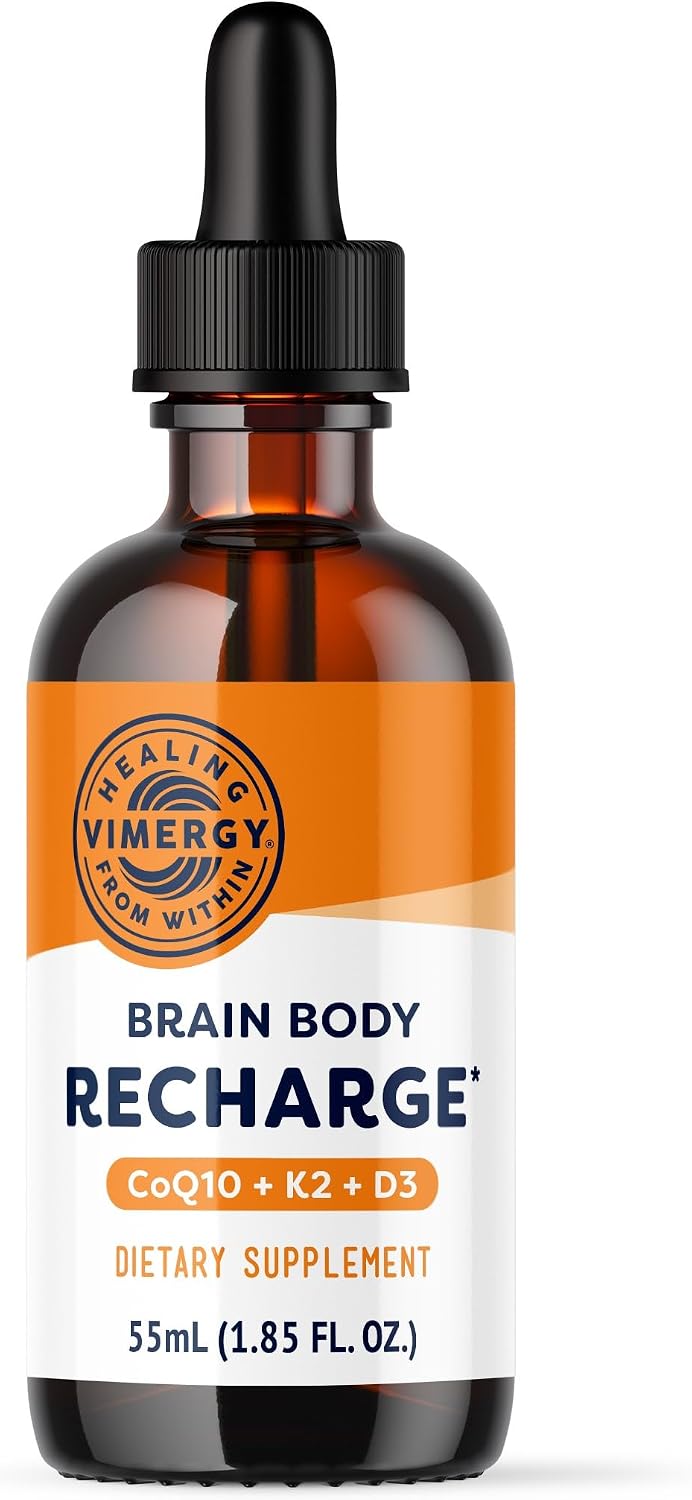 VIMERGY Brain Body Recharge - Complemento con Vitamina D3, K2 y CoQ10 (55 ml)