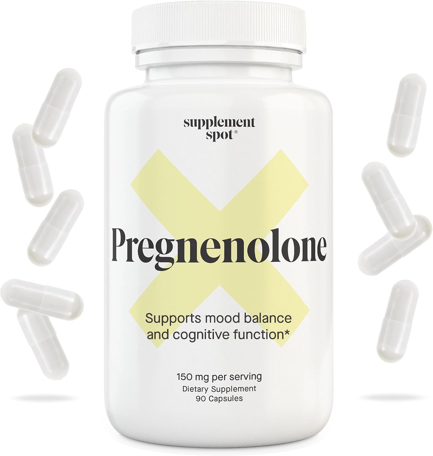 Supplement Spot Pregnenolona 150 mg – Suplemento para el Estado de Ánimo (90 Cápsulas)