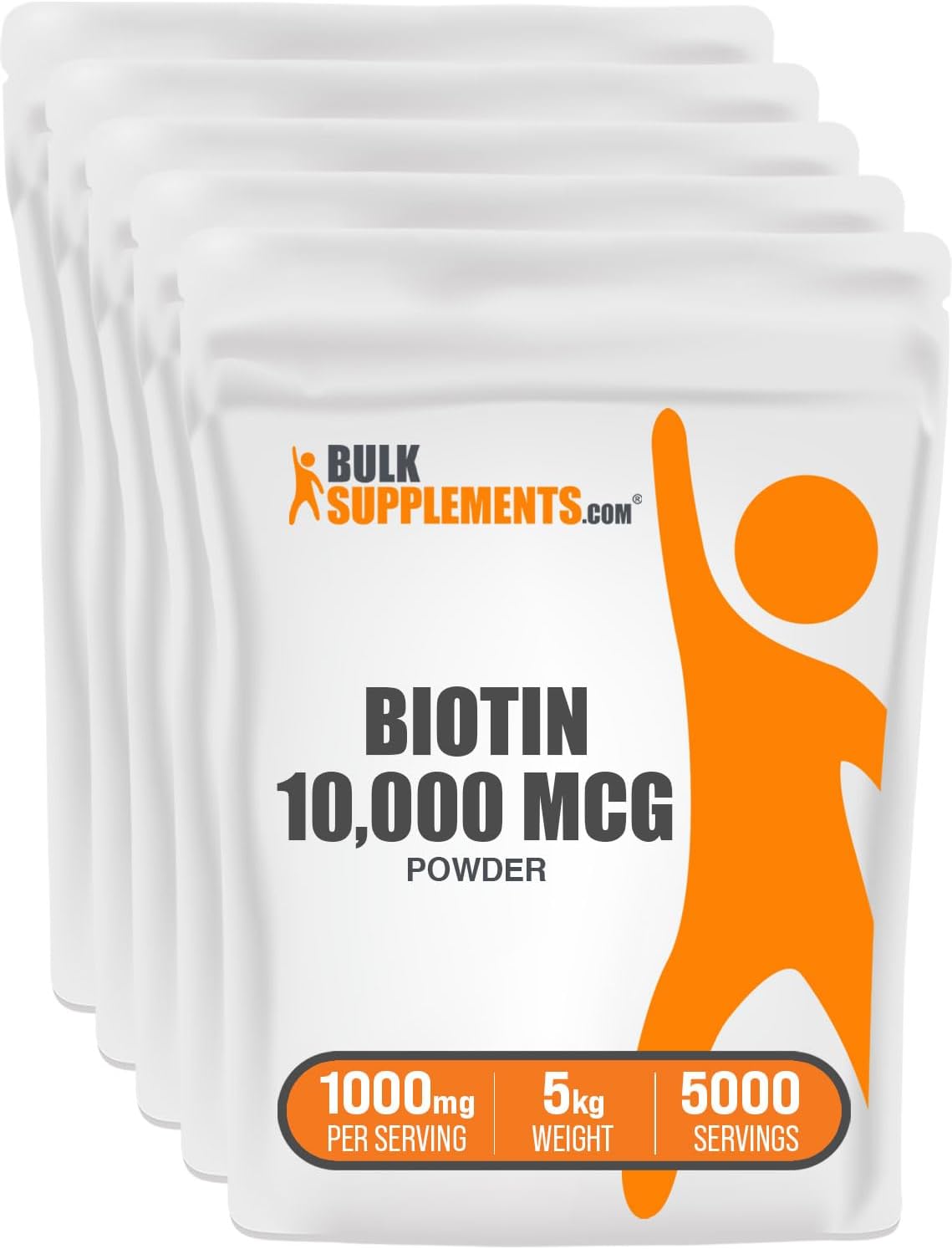 BulkSupplements Biotina en Polvo 10000 mcg - Vitamina B7 - 1 kg