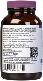 Bluebonnet Vitamin E 200 UI con Tocoferoles Mixtos, 50 Cápsulas Blandas