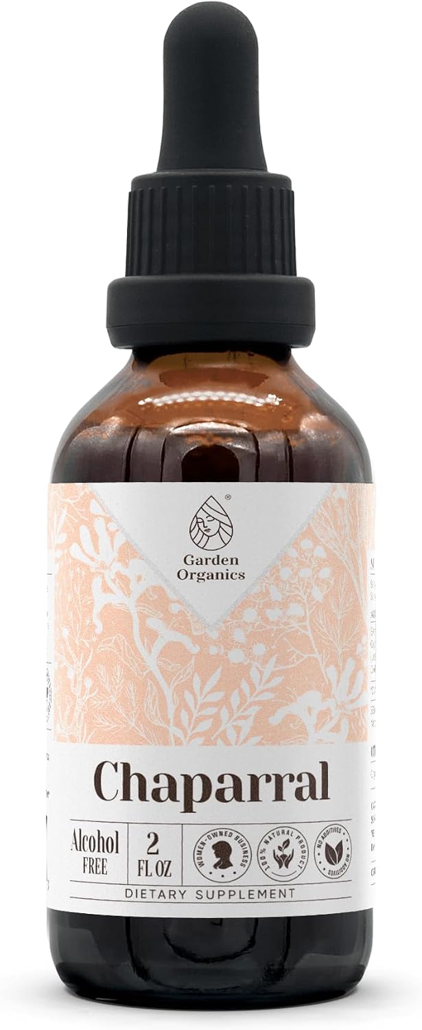 Tintura Natural de Chaparral sin Alcohol, Extracto Líquido de 100% Chaparral (Larrea tridentata), Hoja y Flor Secas (60 ml)