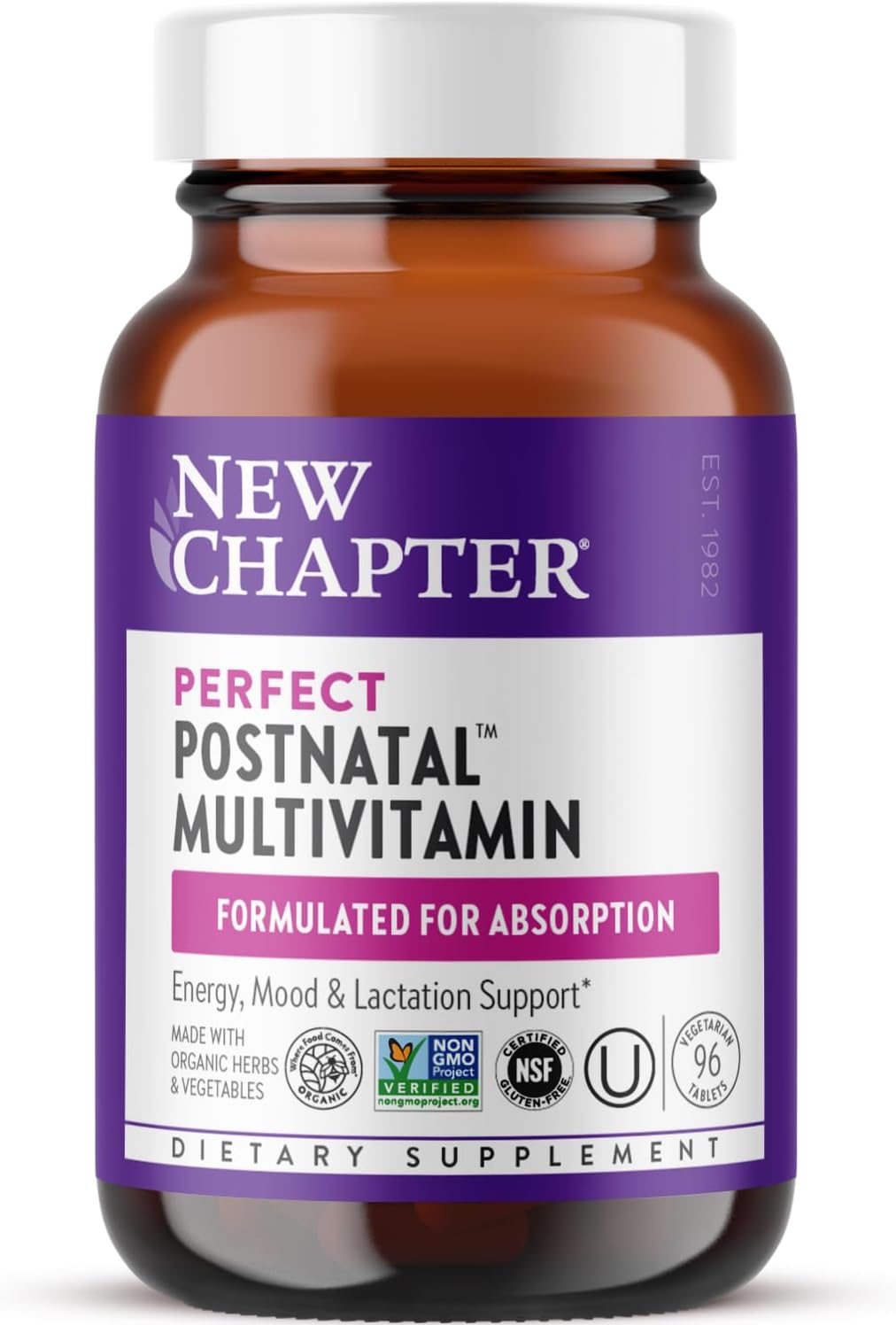 New Chapter Postnatal Multivitamin for Lactation - 96 Tablets