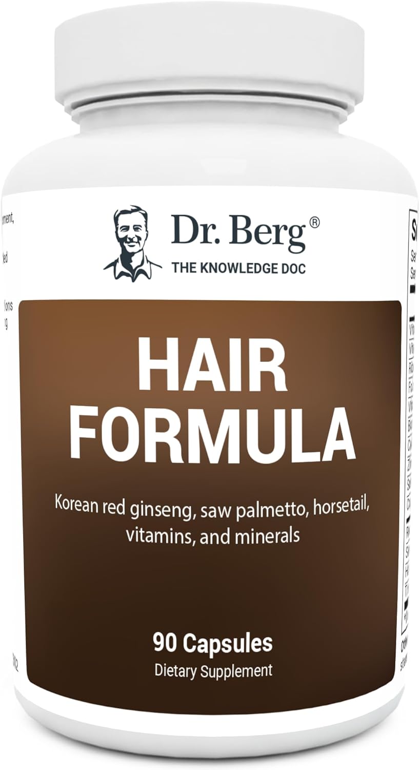 Dr. Berg Multivitamínico para Cabello, Piel y Uñas - Fórmula Avanzada con Biotina, Saw Palmetto y Minerales Traza - 90 Cápsulas Veganas