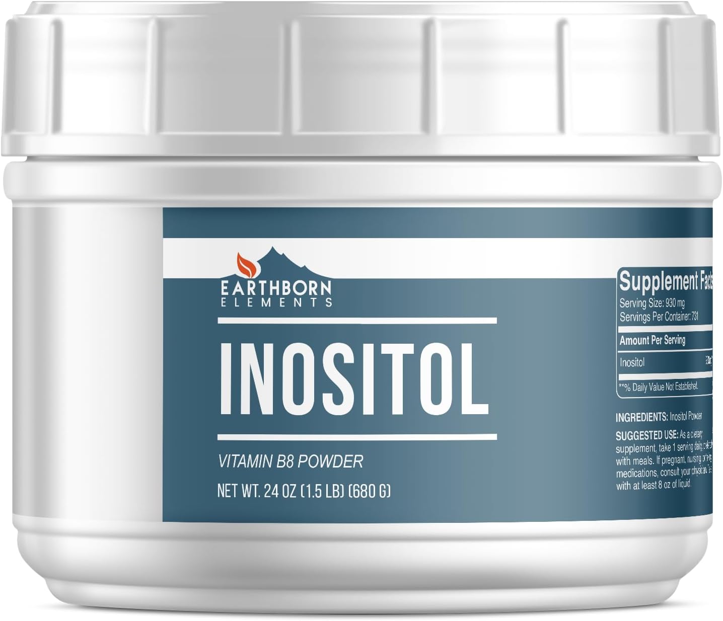 Earthborn Elements Inositol (1.5 lb) - Vitamina B8 - Siempre Puro