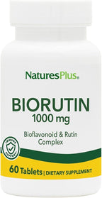 NaturesPlus Biorutina 1000 mg - 60 Comprimidos - Complejo de Bioflavonoides y Rutina - Vegetariano, Sin Gluten