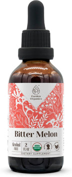 Melón Amargo Orgánico USDA - Extracto Sin Alcohol, Suplemento, Gotas Herbales Orgánicas | Tintura Hecha de Fruto Seco de Melón Amargo (Momordica Charantia) 100% Orgánico Certificado - 118 ml