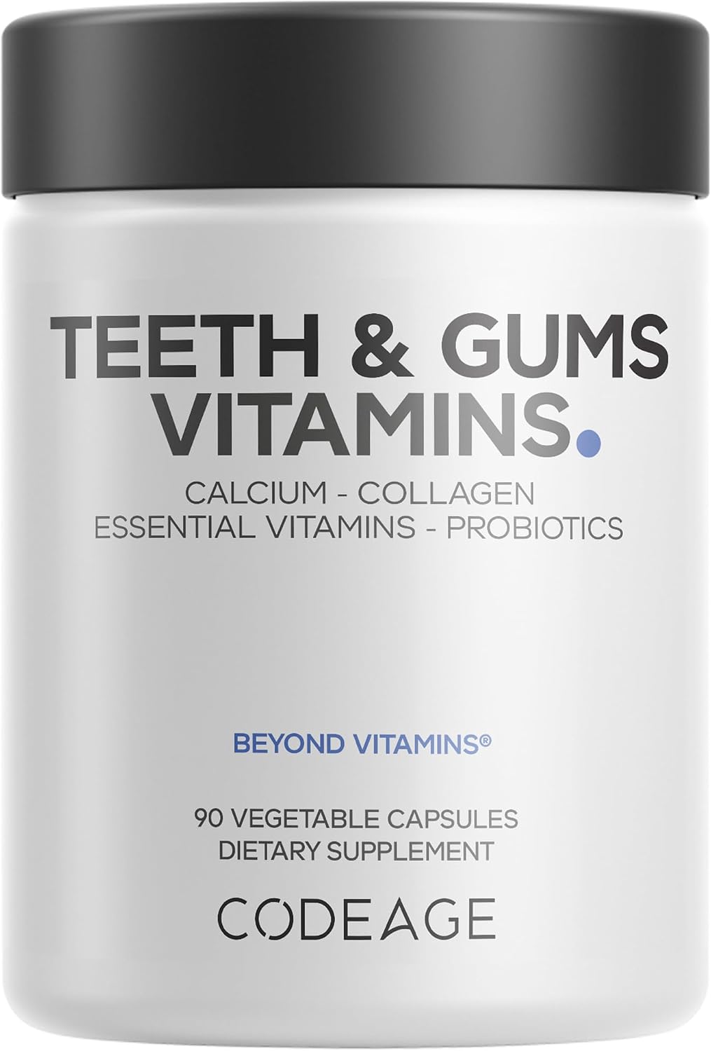 Codeage Teeth & Gums - Multivitamínico para Dientes y Encías con Probióticos Orales - 90 Cápsulas