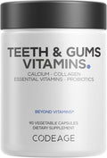 Codeage Teeth & Gums - Multivitamínico para Dientes y Encías con Probióticos Orales - 90 Cápsulas