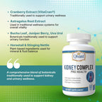 Qivaro Kidney Complex Pro-Health - Suplemento de Apoyo Renal con Arándano Rojo, 60 Cápsulas Vegetales